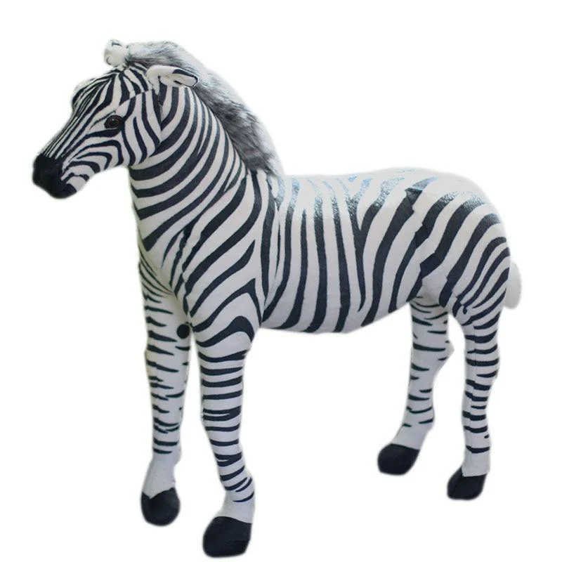 110cm / 43" Giant Simulation Standing Zebra Realistic Plush Toy - Image 5