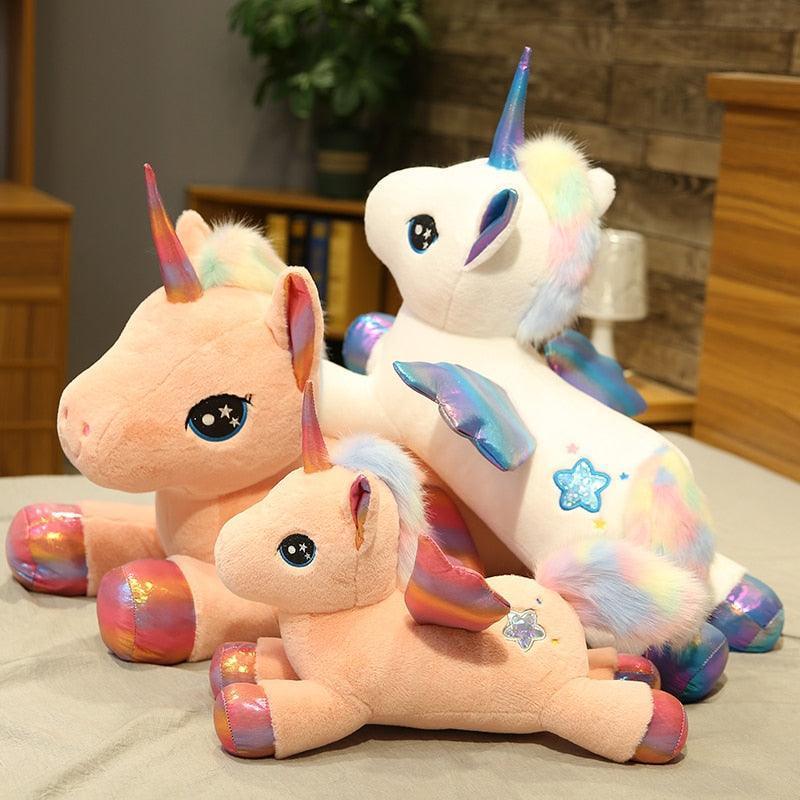 12" - 17.5" Rainbow Unicorn Plush Toy, Stuffed Unicorn Dolls for Kids - Image 2