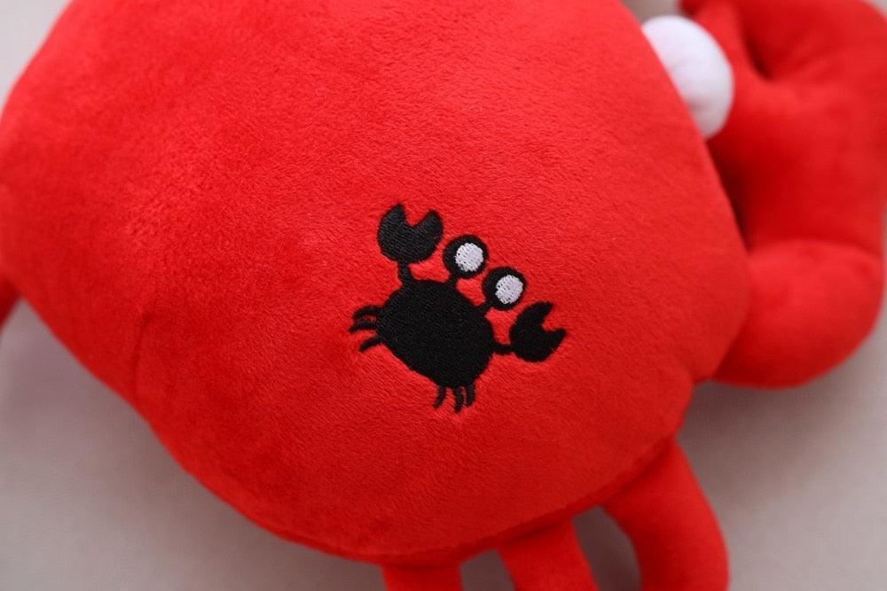 12" - 19.5" Kawaii Funny Crab Plush Pillow, Soft Red Crab Cartoon Animal Plush - Image 5