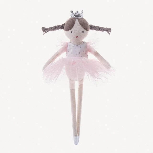 13.3" Cute Pink Ballerina Girl Princess Dress Plush Toy Doll - Image 4