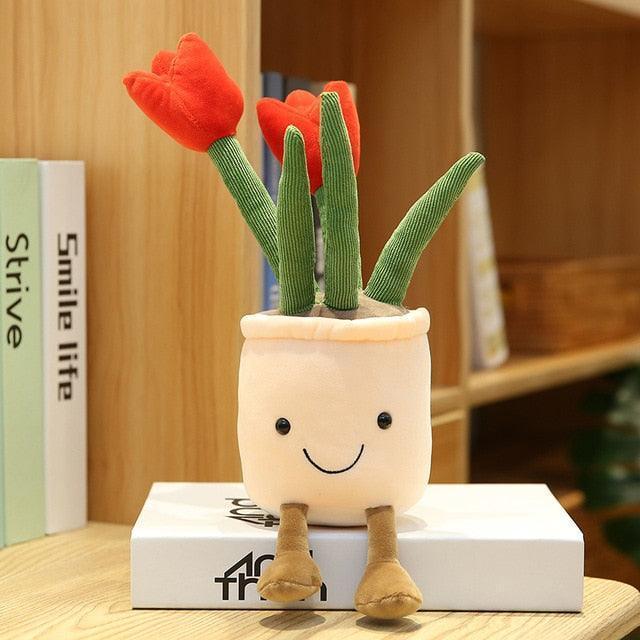 14" Simulation Tulip Flowers, Creative Potted Plants Stuffed Toys - Image 3