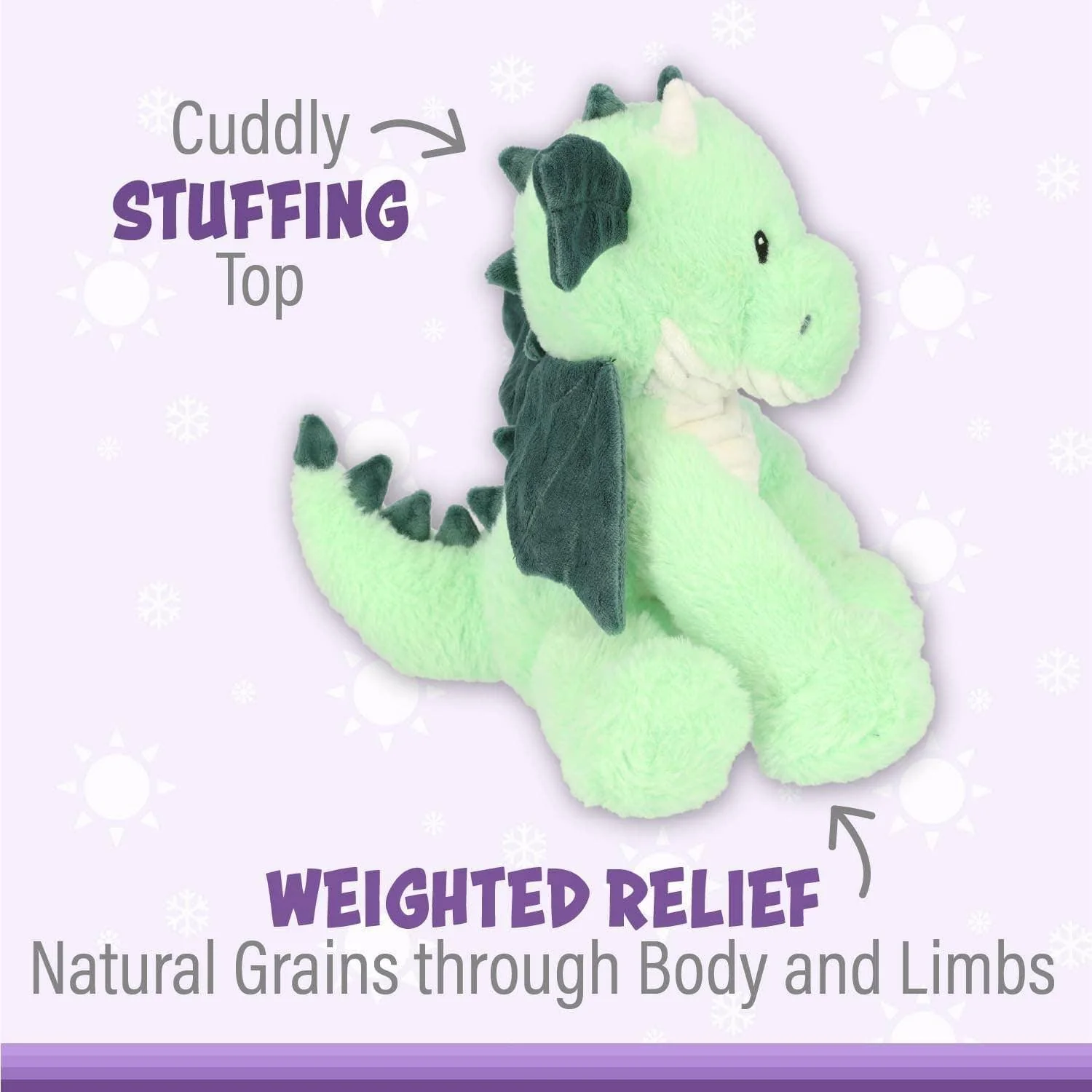 Daniel Dragon Warm Pal - Microwaveable, Lavender-Scented Plushies - Image 4