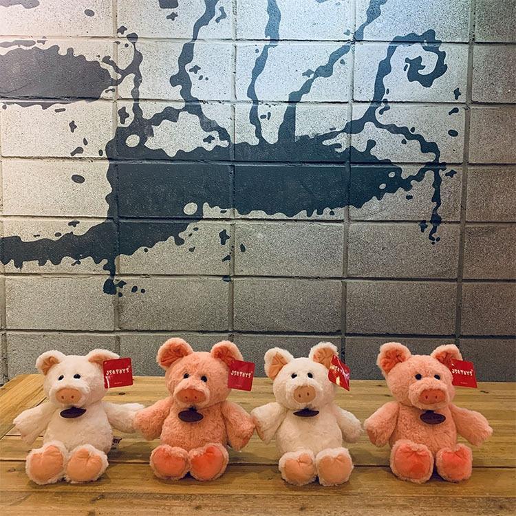 9" Cute Cartoon White and Pink Pigs Stuffed Animal Plush Toys - Image 2