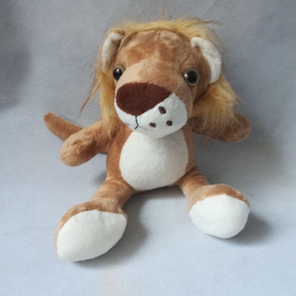 about 8" sitting jungle lion plush toy