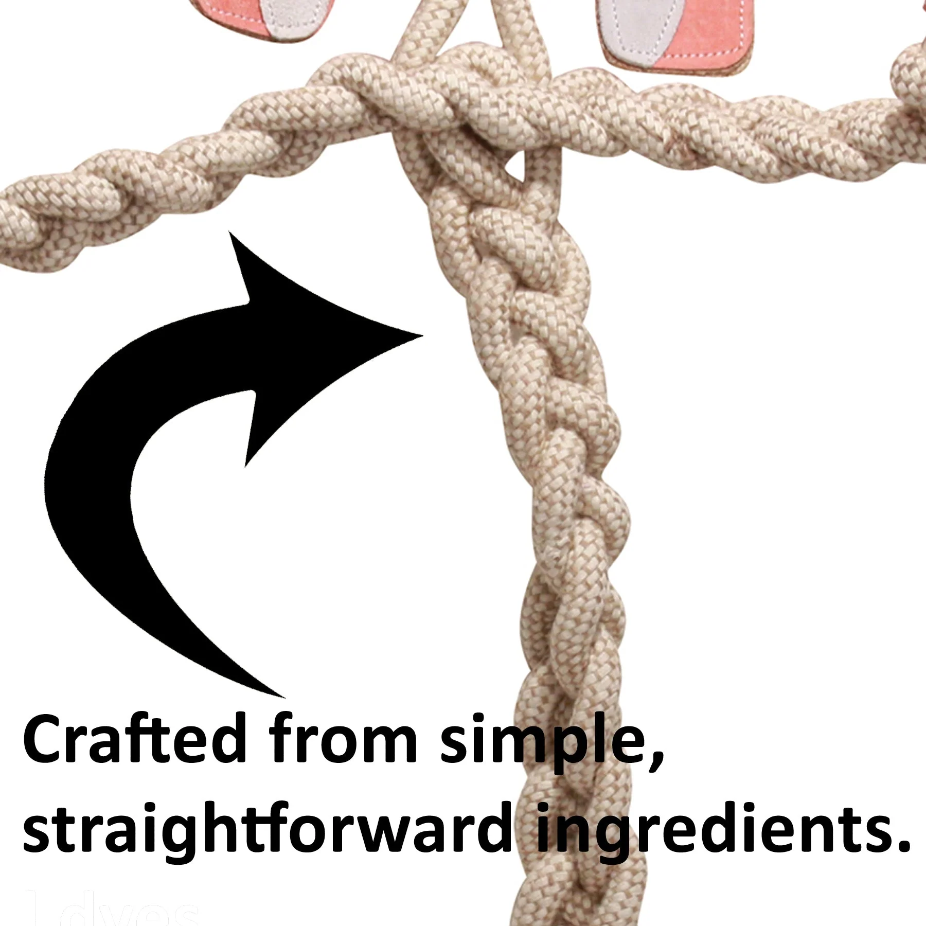 Bitsy Bunny Natural Rope Knottie® Dog Toy, Large (9mm rope diameter) - Image 5