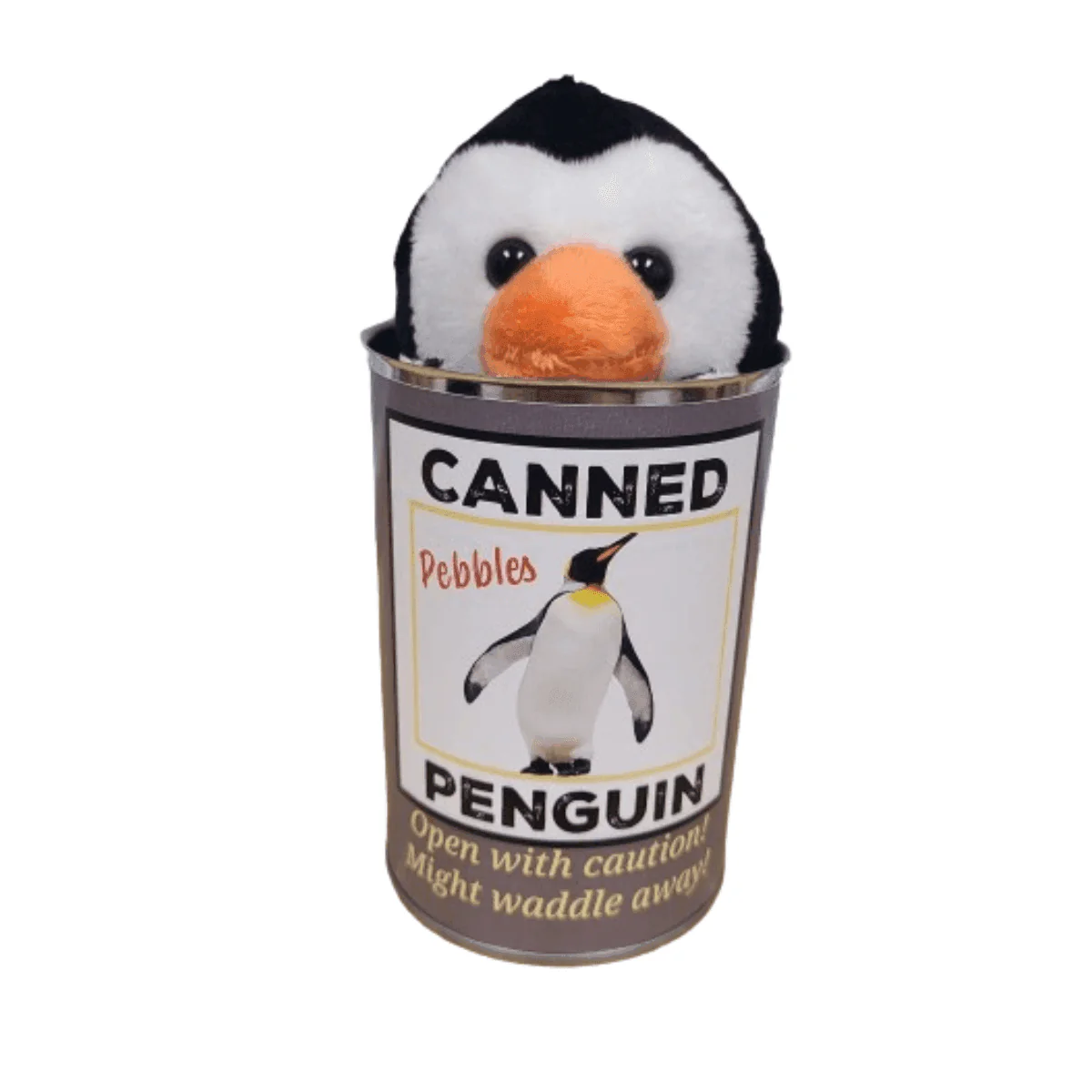 Canned Gifts - Pebbles the Canned Penguin Stuffed Animal Plush w/Jokes - Image 7