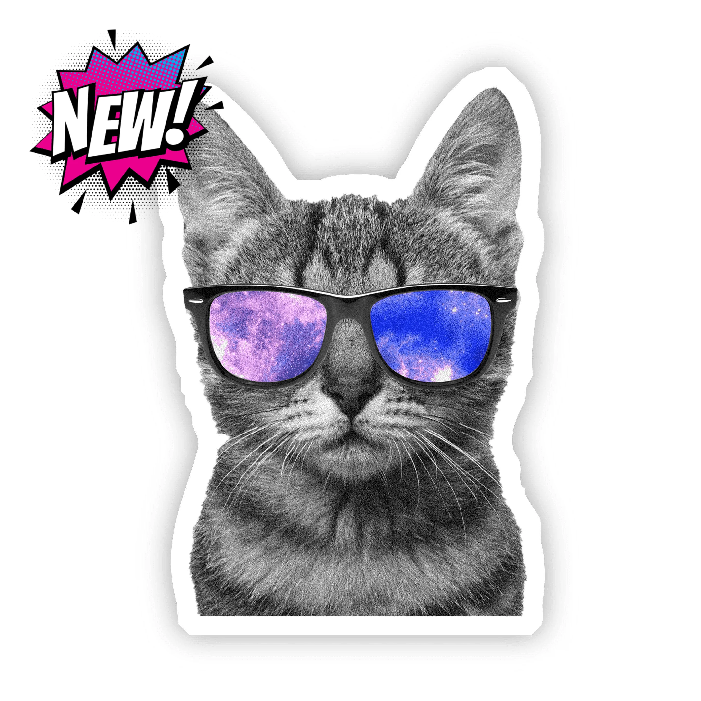Cat Sunglasses Sticker - Image 2
