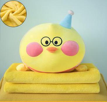Classic Style Cartoon Pillow with Folded Blanket - Image 2
