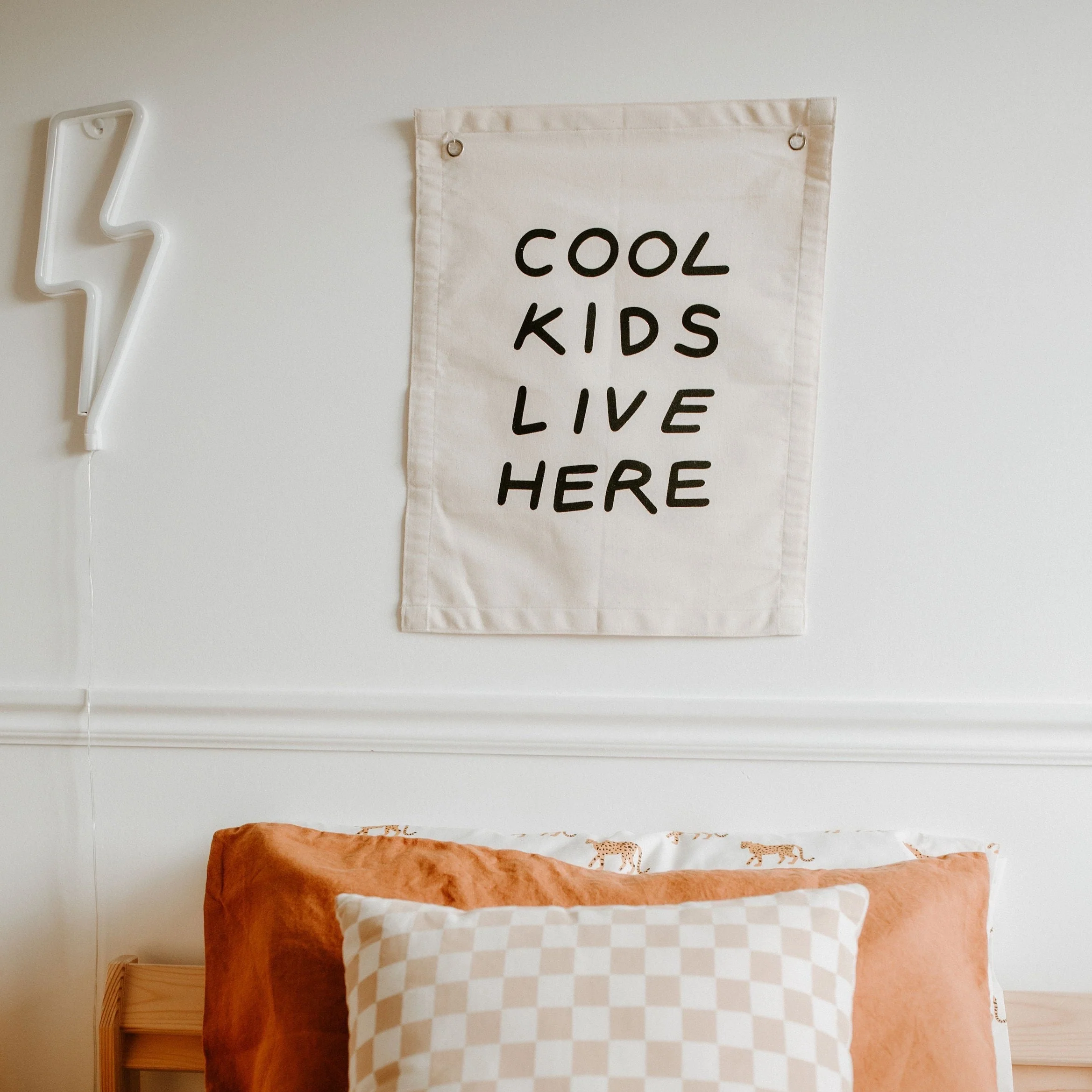 'Cool Kids Live Here' Canvas Wall Banner | Kids Room Décor - Image 5