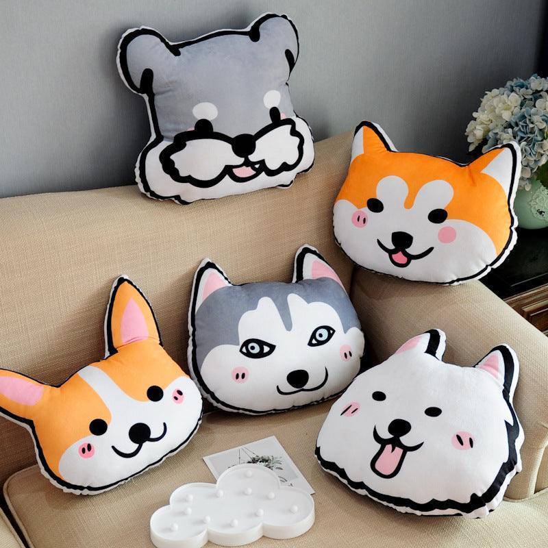 Corgi, Shiba Inu, Husky, Schnauzer Dog Plush Pillows