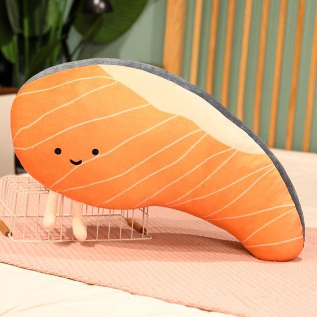 Cute Cartoon Salmon Sashimi Pillow - Image 2