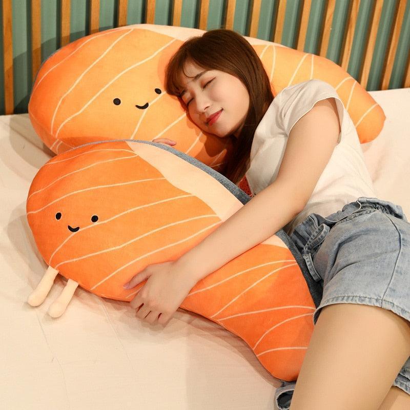 Cute Cartoon Salmon Sashimi Pillow - Image 3