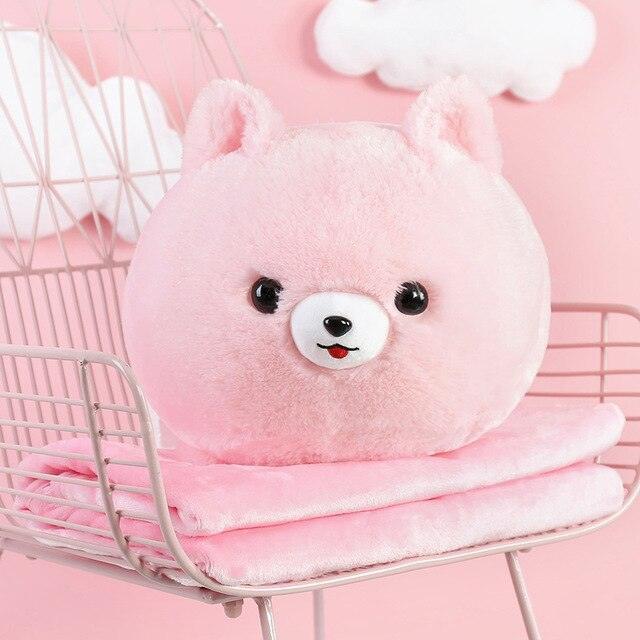 Cute Corgi Kawaii Plush Toy Cushion with Blanket, Great for Gifts - Image 8