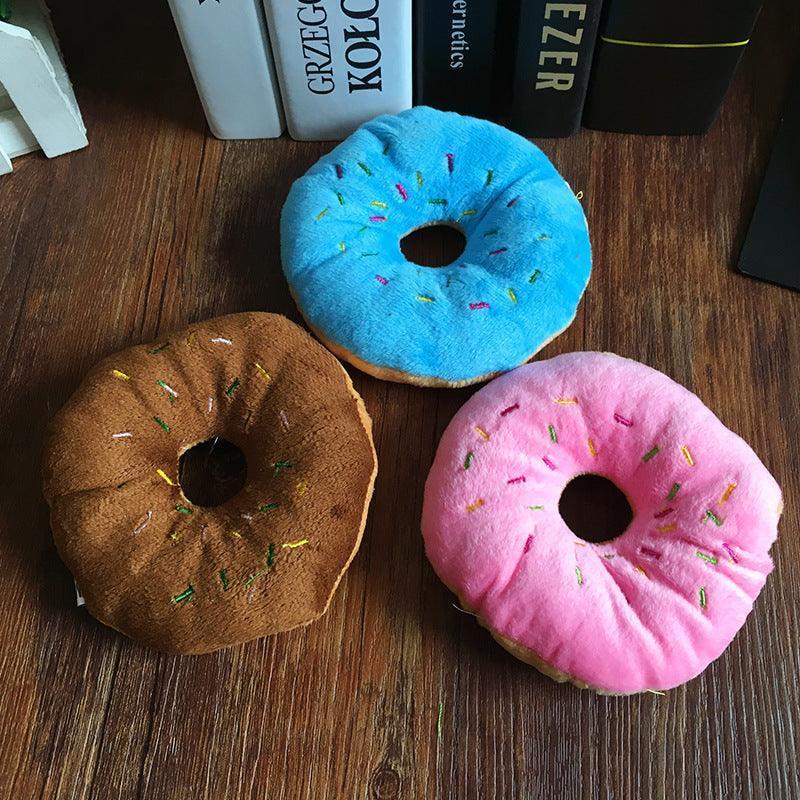 Cute Donut Plush Dog Toy - Image 2