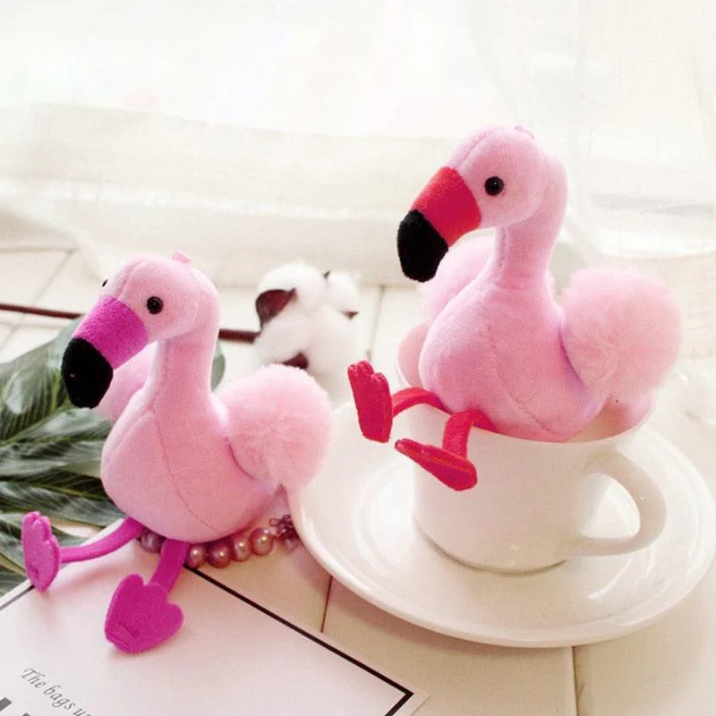 Cute Flamingo Plush Toy Keychain - Image 2