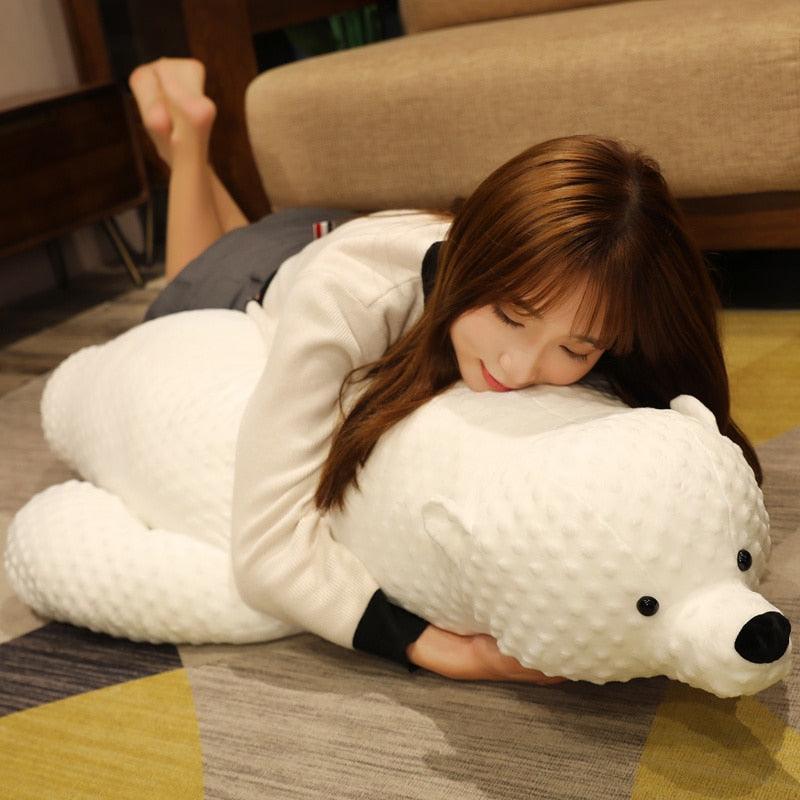 Cute Giant Lying Polar Bear Plushie - Image 3