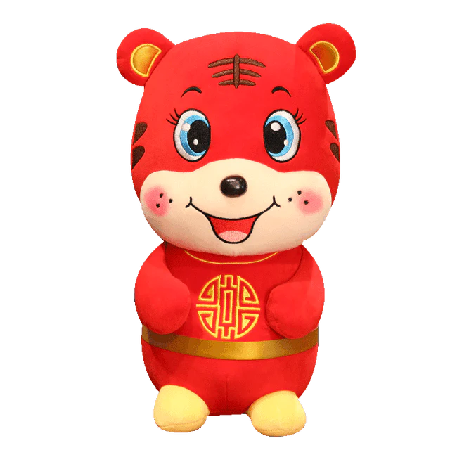 Cute God Of Wealth Tiger Plush Toys - Image 2