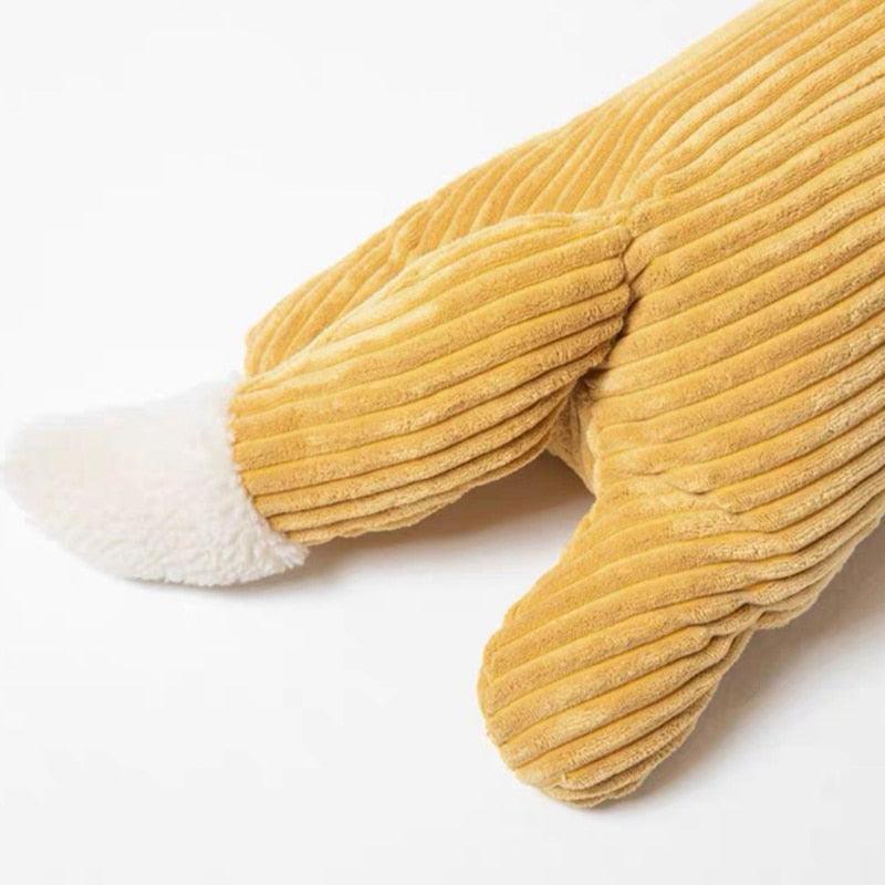 Cute Long Huggable Corduroy Fox Plushie - Image 5