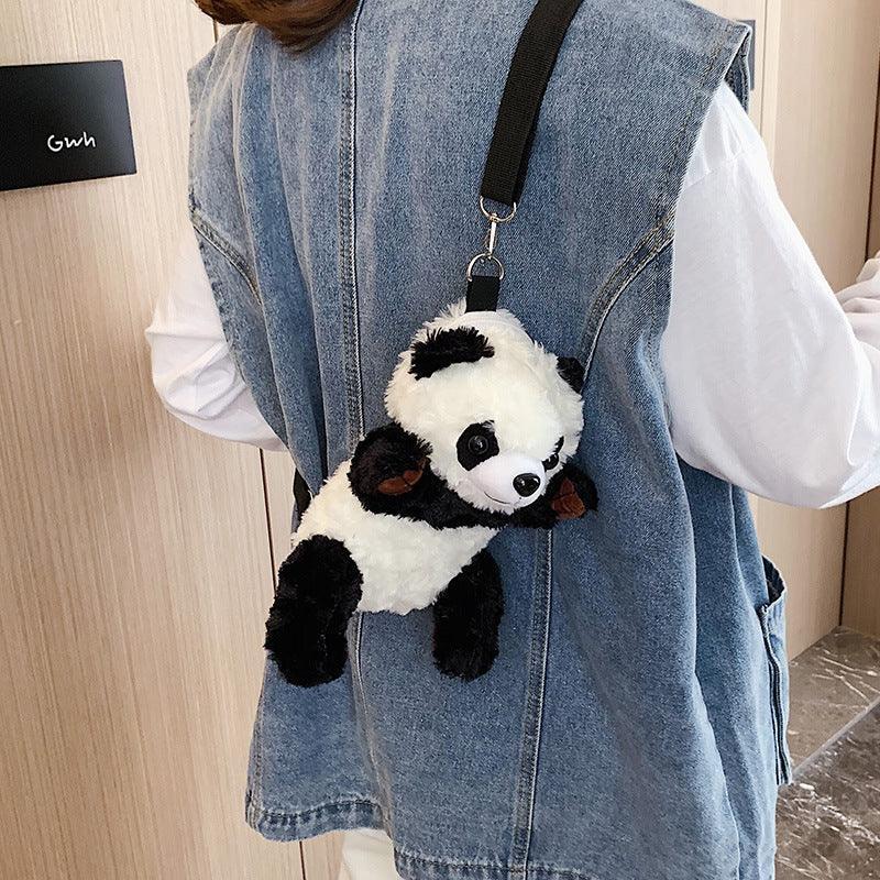 cute plush panda bag cartoon shoulder bag - Image 6