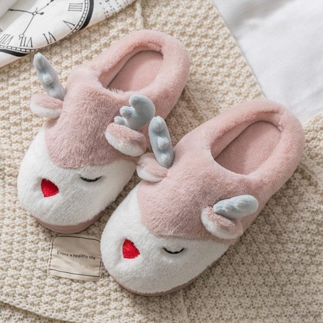 Cute Reindeer Plush Slippers - Image 4