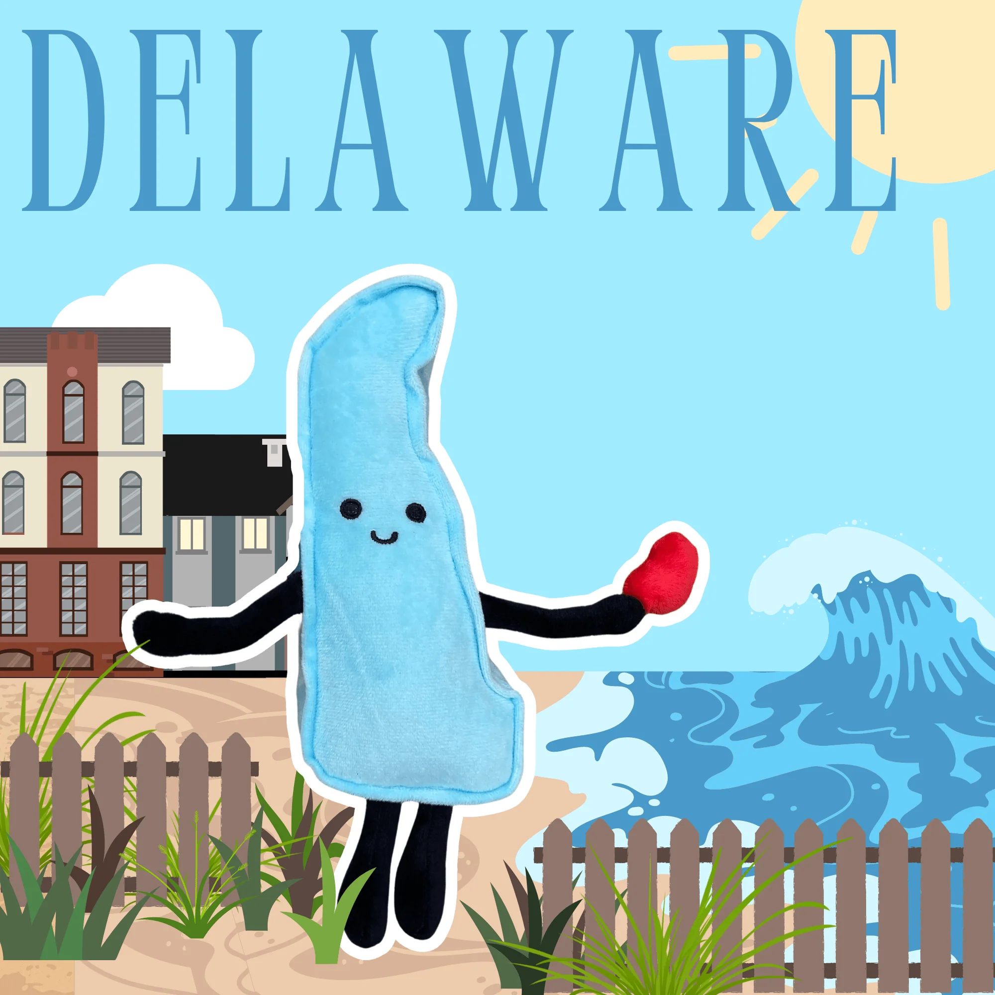 Delaware Stuffed State Plush – Collectible & Educational | Stuffed States USA - Image 4