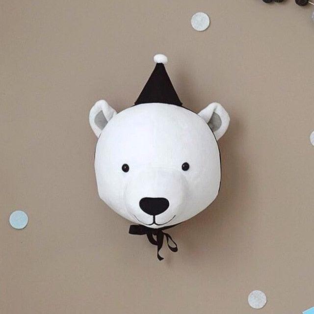 Elephant Dog Horse Rhino Buffalo Head Wall Mount Artwork Decor Plush Doll - Image 8