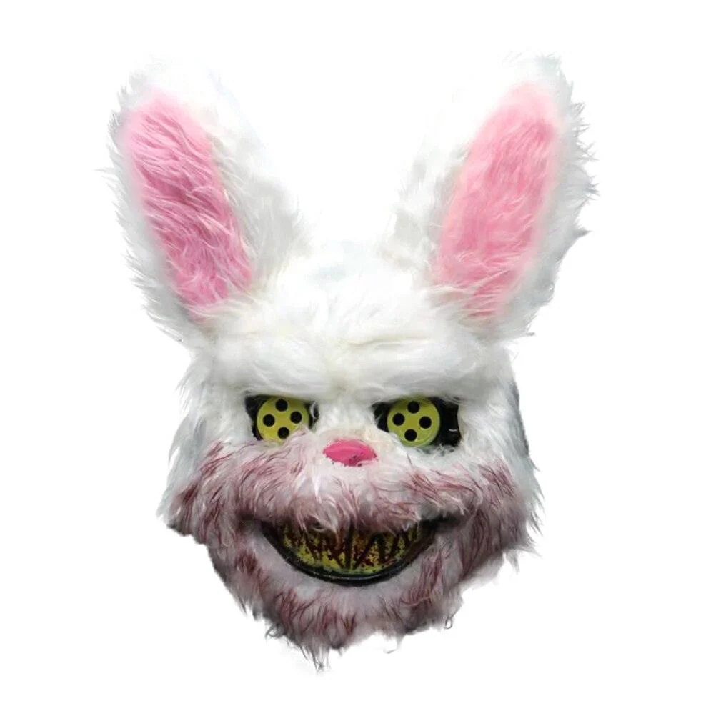 Evil Bloody Bunny Rabbit Halloween Horror Mask Plush - Image 4