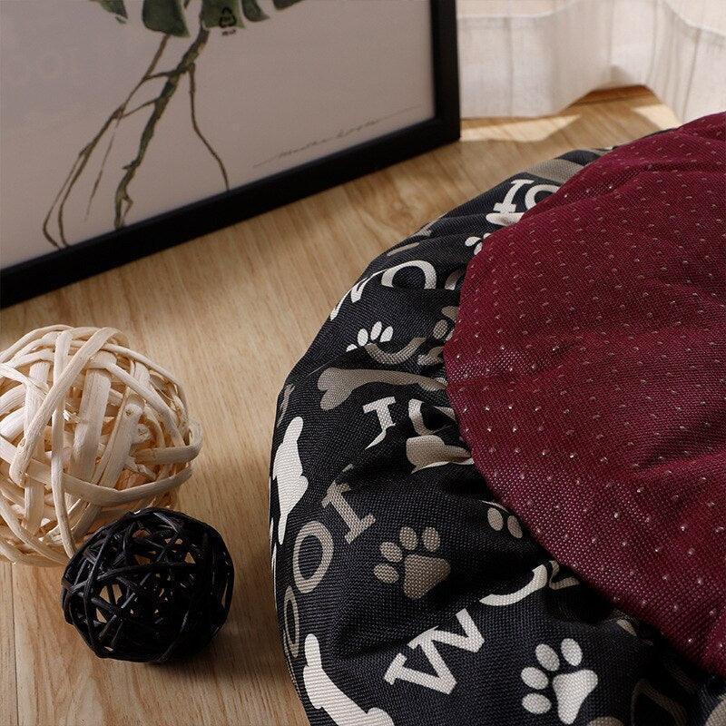 Flamingo Pattern Fluffy Round Plush Dog Beds for Small Dogs - Image 6