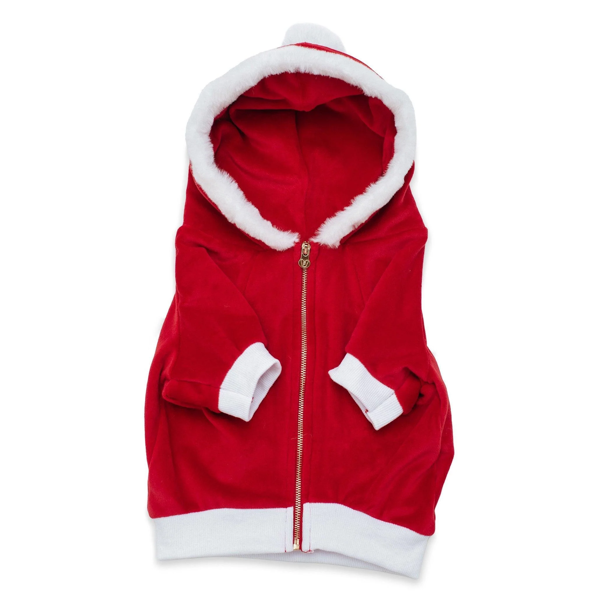 Frenchie Dog Hoodie - Red Santa - Image 10