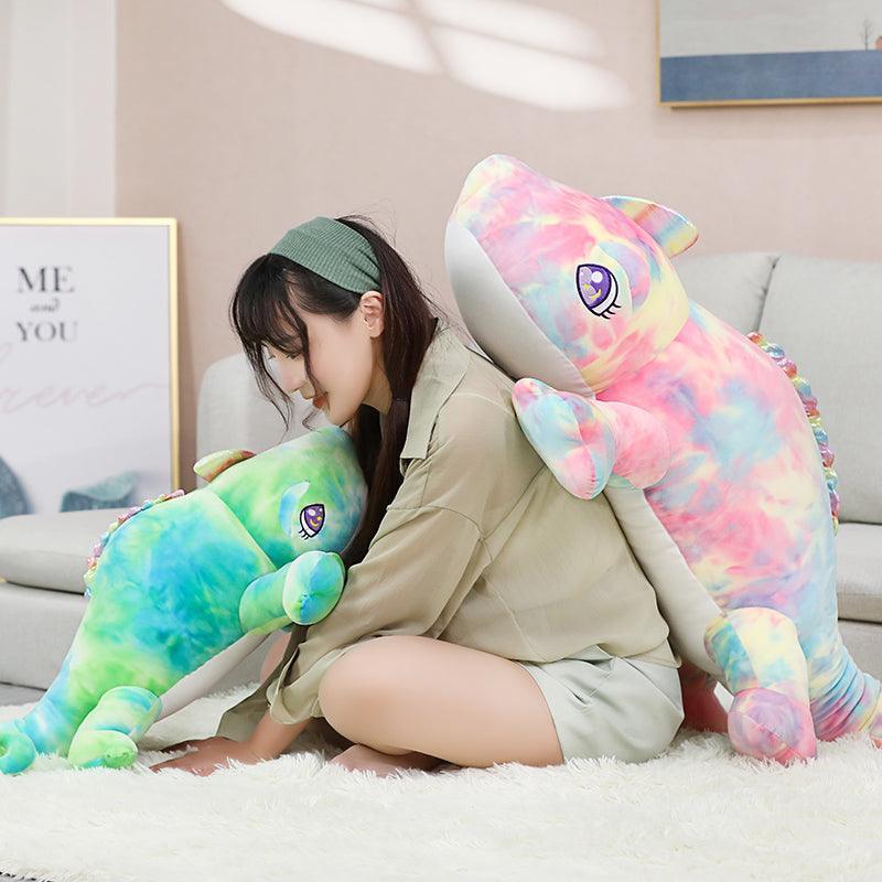 Giant Colored Chameleon Plush Pillow - Image 2