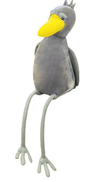Grey Stork Bird Soft Stuffed Plush Toy - Image 2