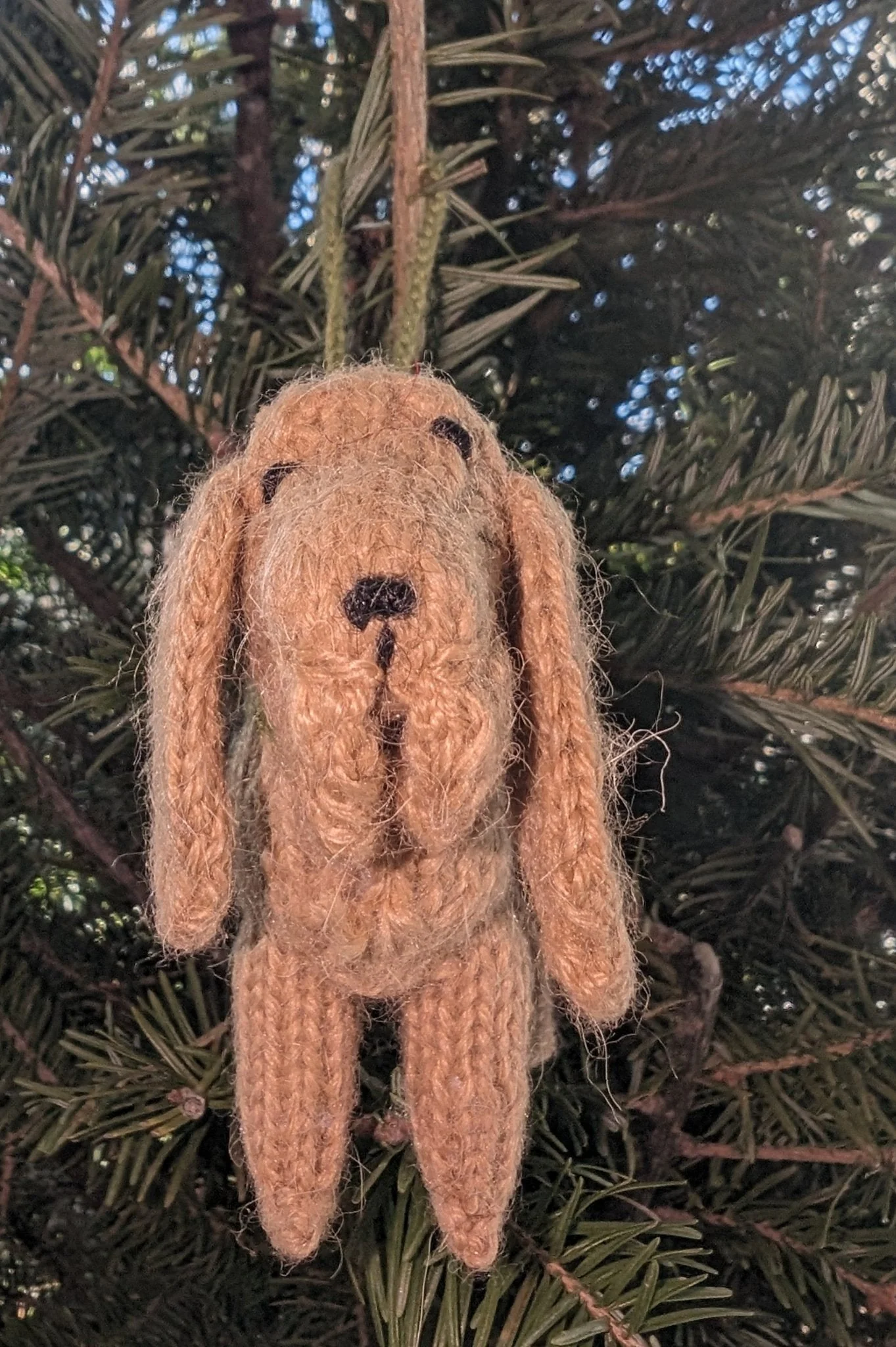 Bloodhound Dog Hand Knit Christmas Ornament Arcadia Home - Image 2