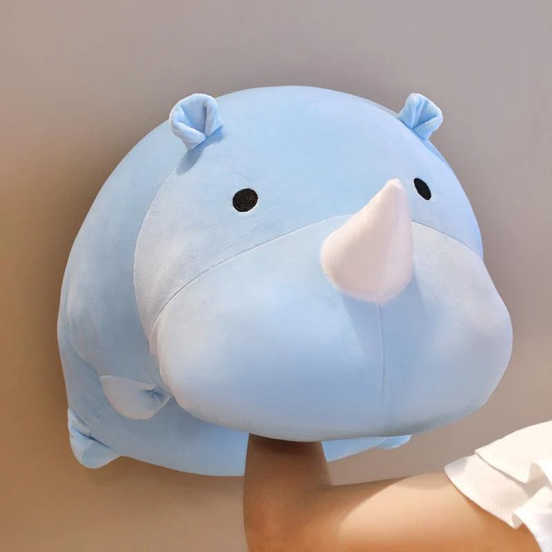 Kawaii Blue Rhino Plushie - Image 6