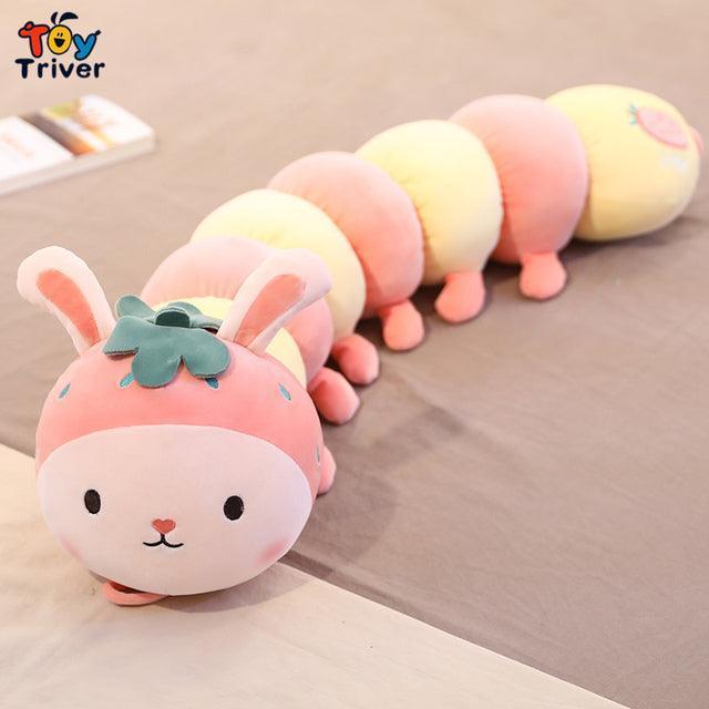 Kawaii Fruit Caterpillar Plush Pillows - Image 2