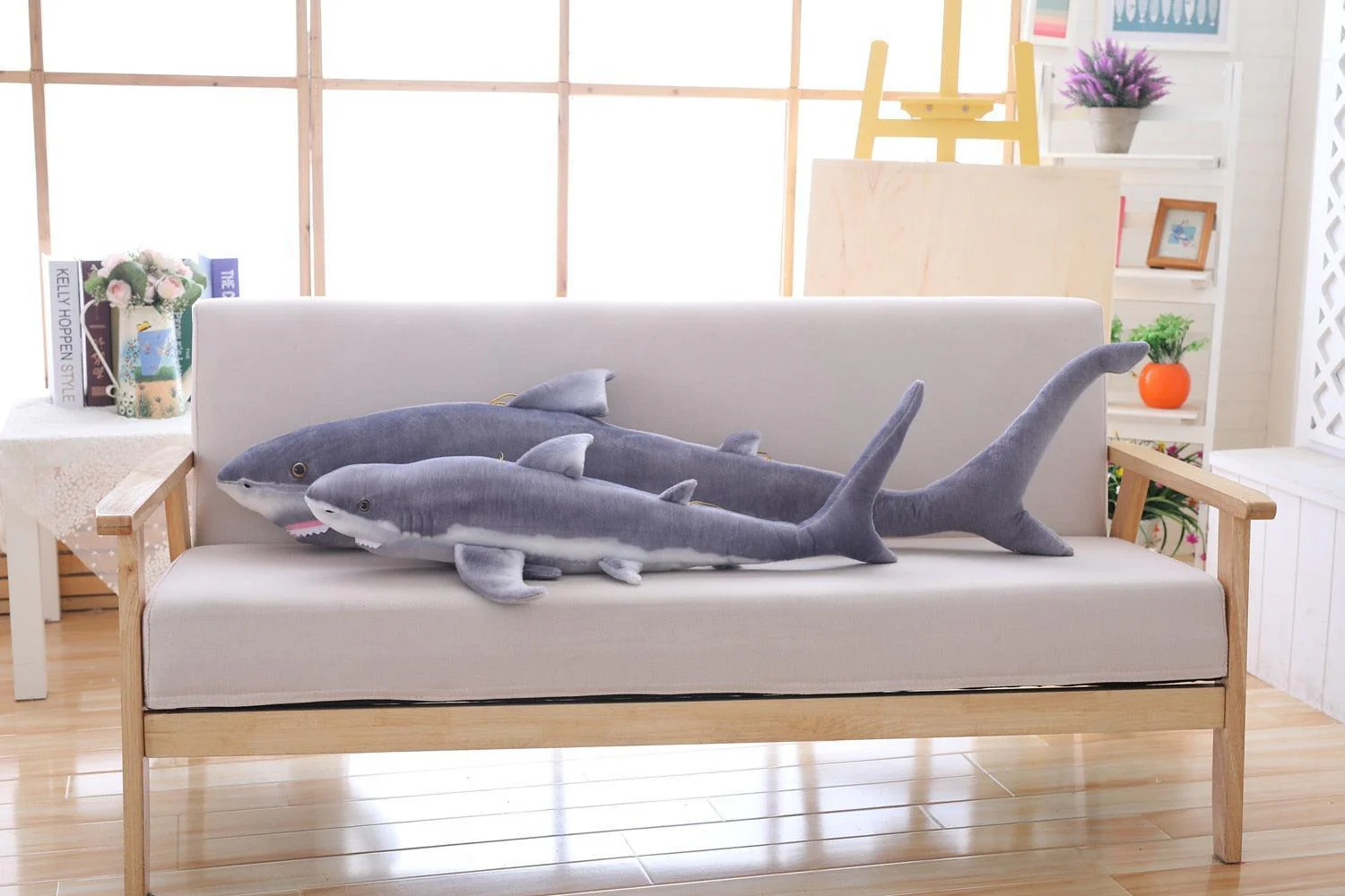 Large Realistic Shark Pillow Plush Toy - Image 2