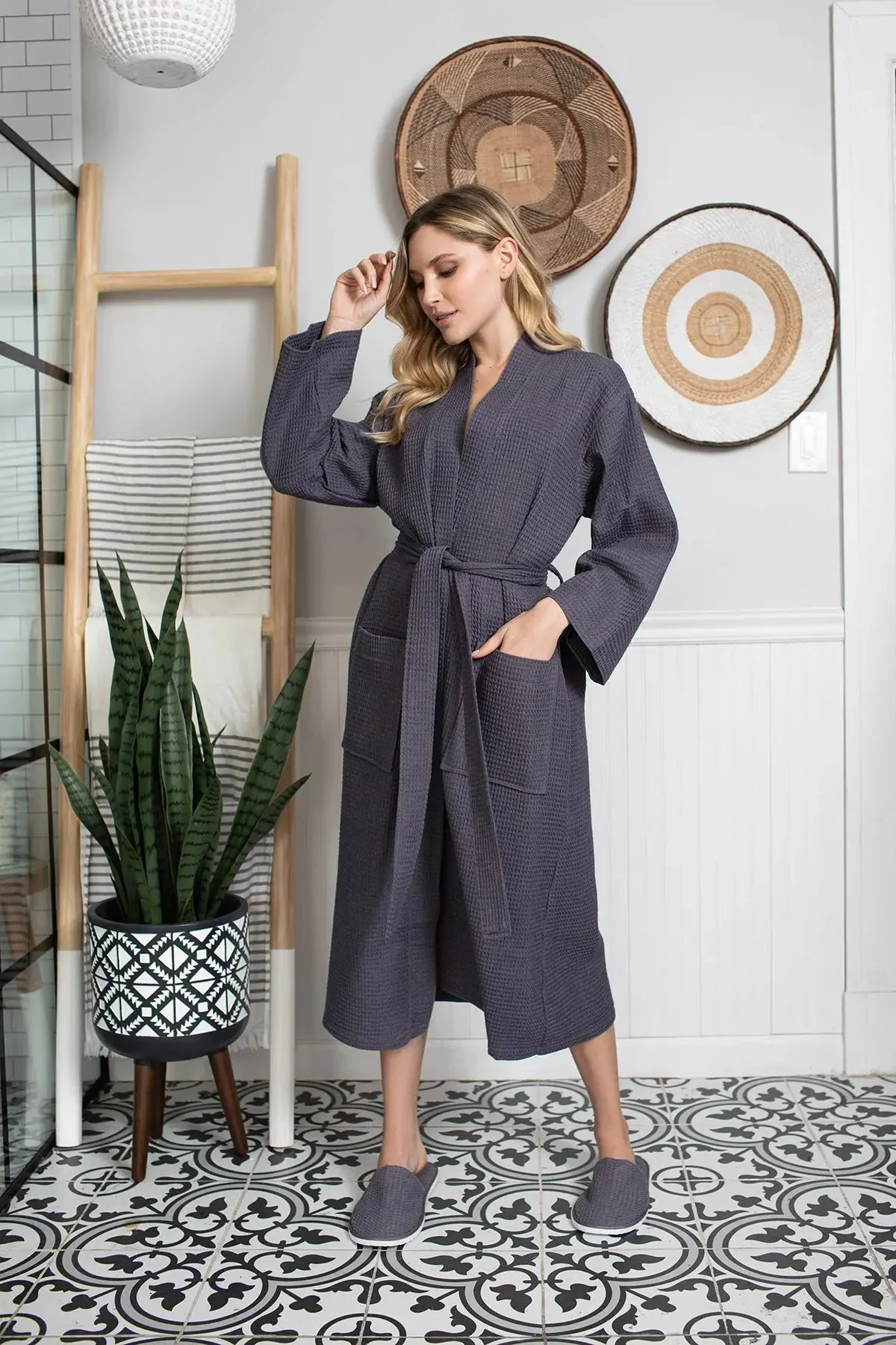 Waffle Robe Womens – Lightweight, Quick-Dry Spa Comfort - Image 39