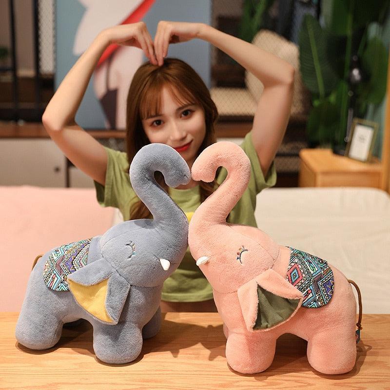 Long Nose Kawaii Cartoon Elephant Plush Toy - Image 2