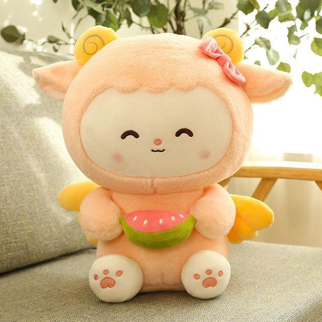 Lovely Sheep Holding Watermelon Stuffed Animals - Image 3