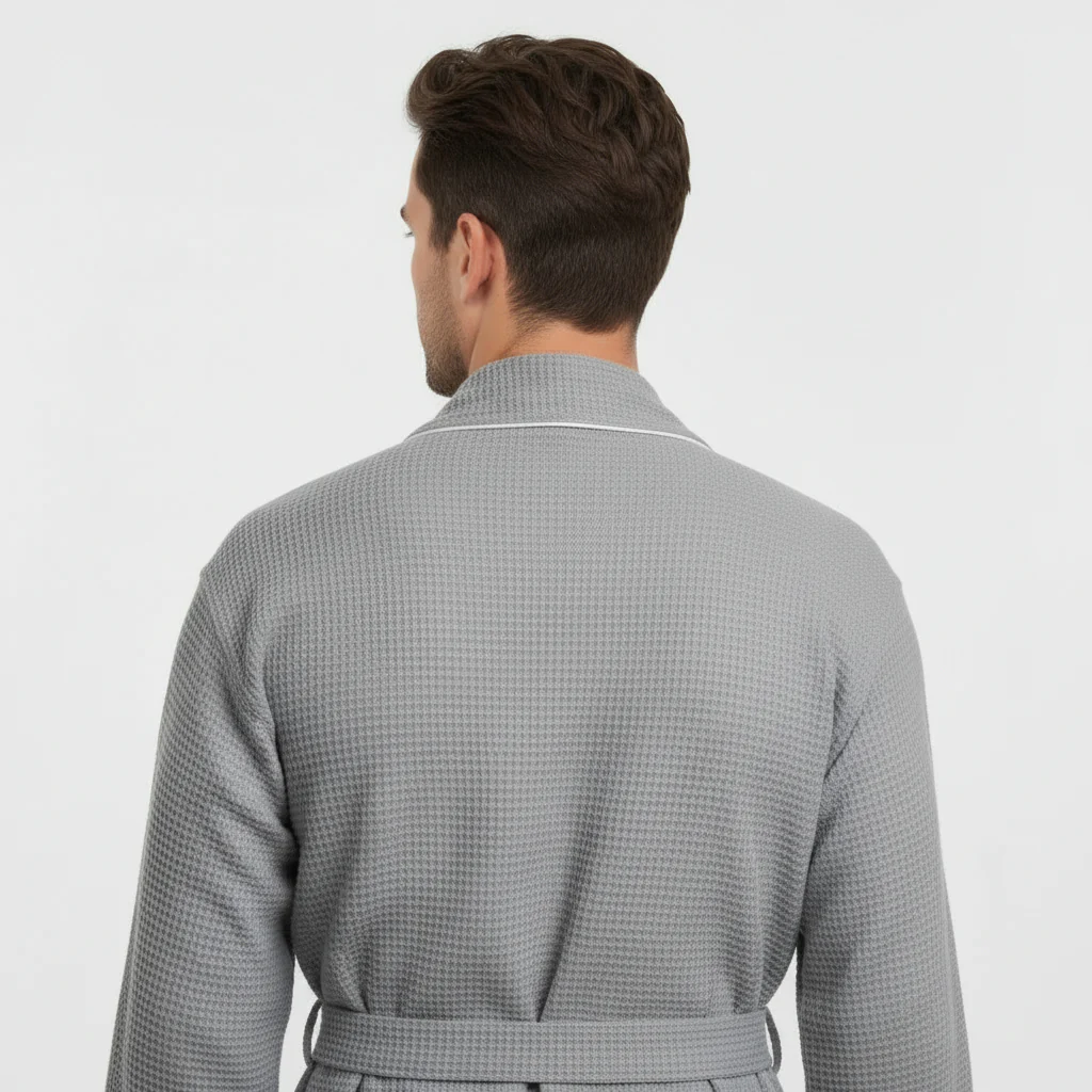 Premium Waffle Piping Robe for Men - Image 18