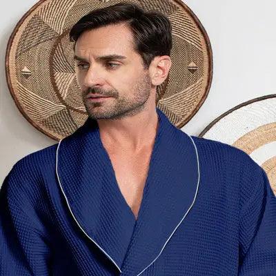 Premium Waffle Piping Robe for Men - Image 30