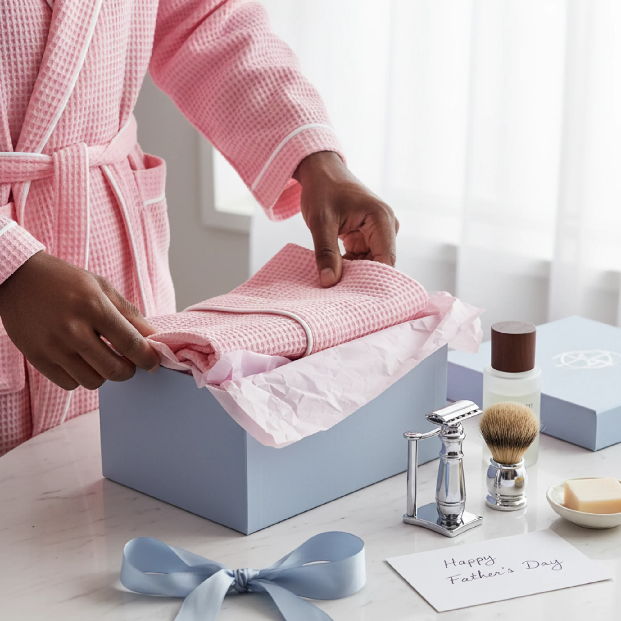 Premium Waffle Piping Robe for Men - Image 32