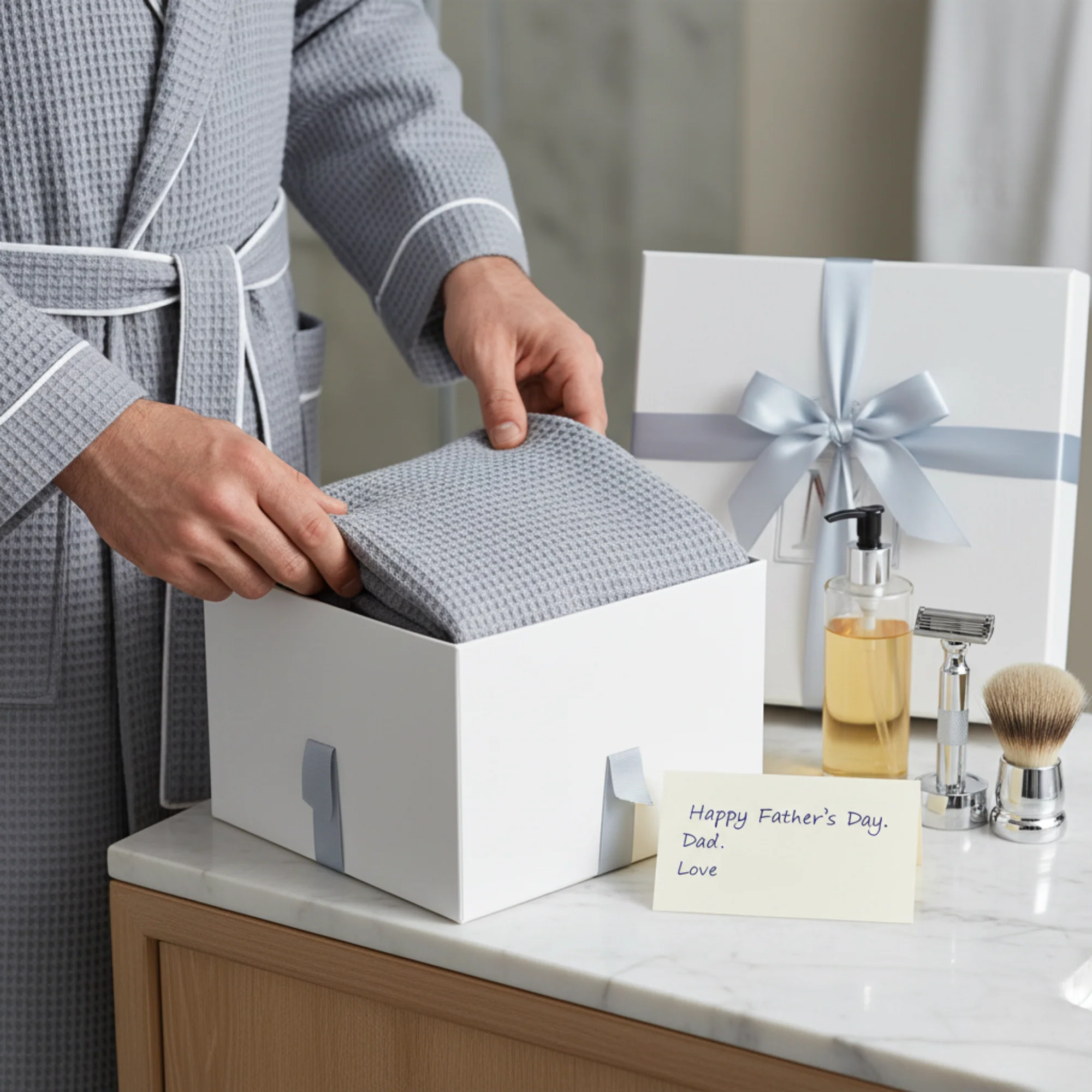 Premium Waffle Piping Robe for Men - Image 35