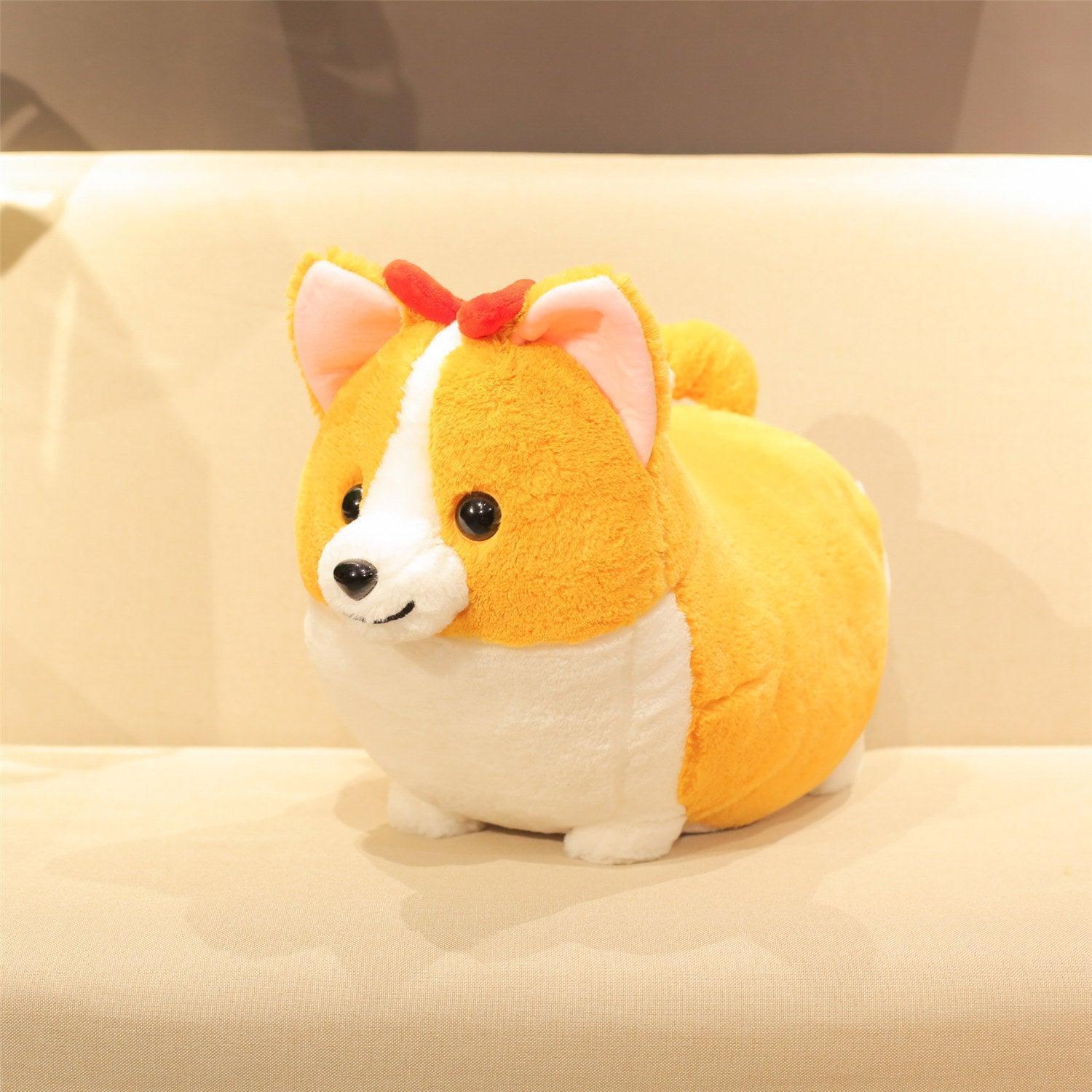 Peach Heart Butt Corgi Doll Corgi Dog Plush Toy - Image 8