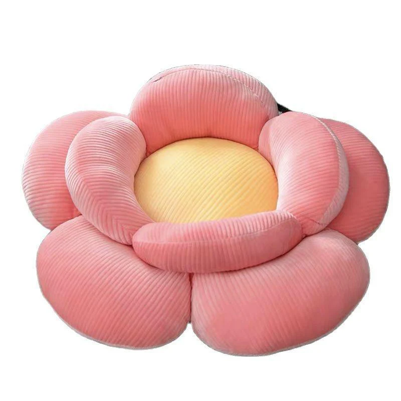 Pink Flower Seat Pillow Futon Ground Mat Cushion
