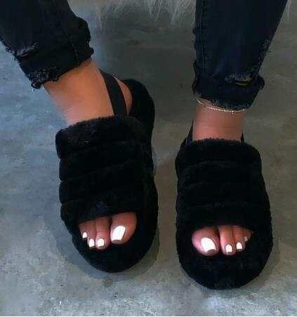 Plus size thick bottom plush slippers - Image 9