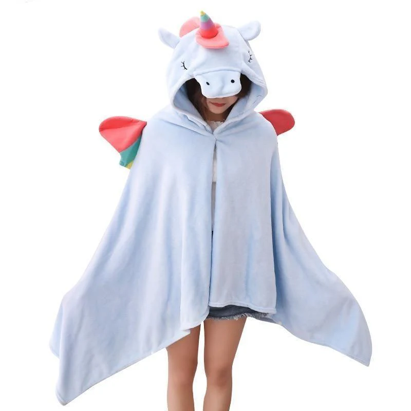 Plush Unicorn Blanket Cloak