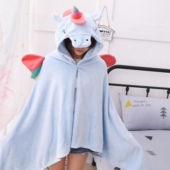 Plush Unicorn Blanket Cloak - Image 4