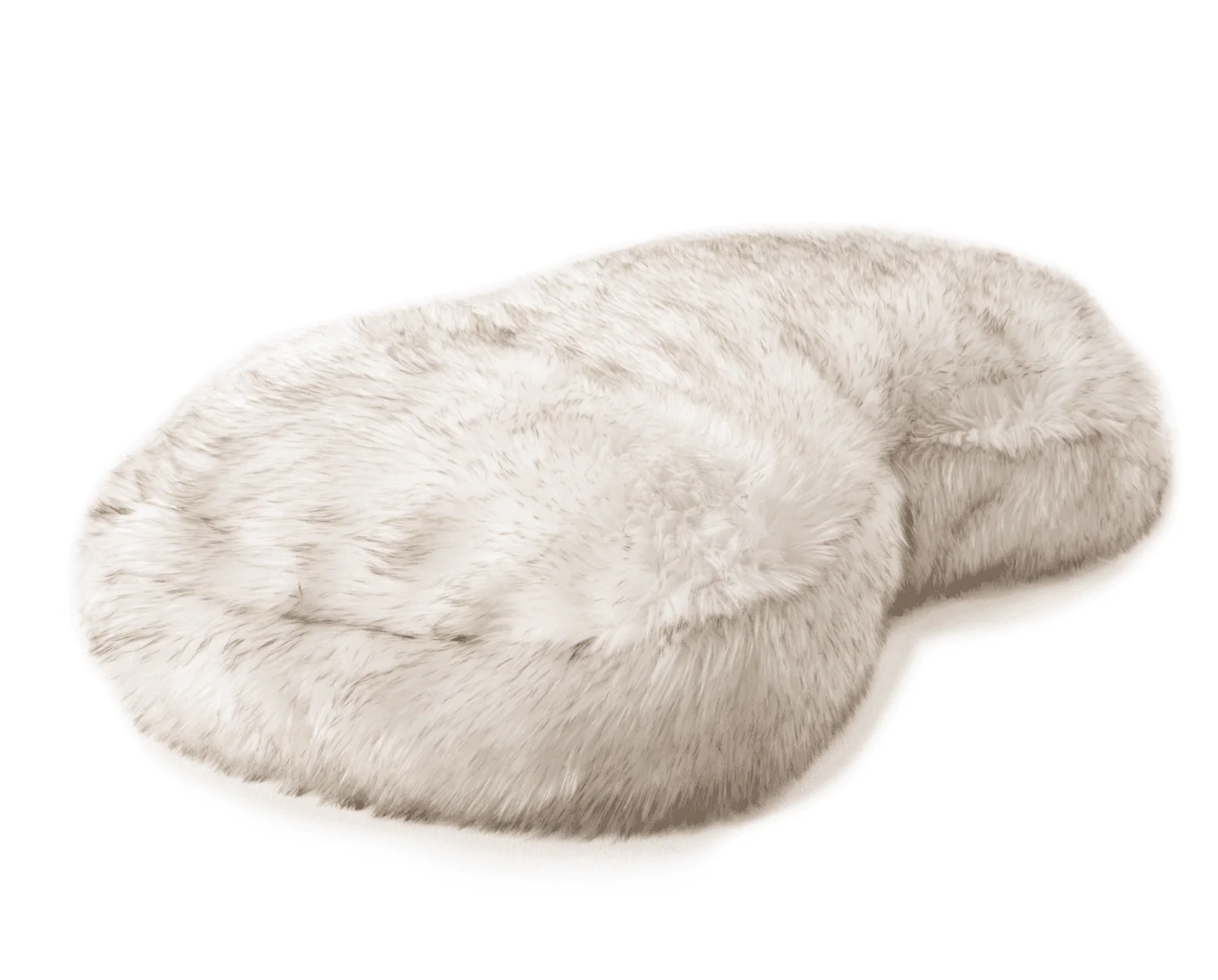 PupCloud™ Faux Fur Memory Foam Dog Bed - Curve White - Image 7