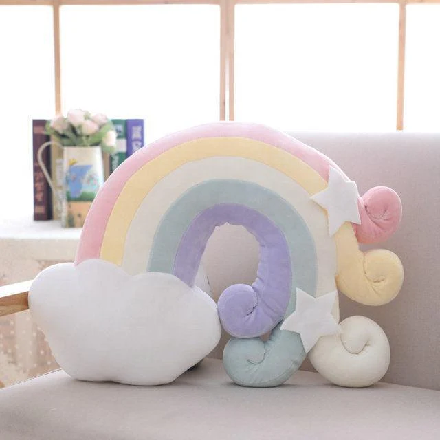 Rainbow Cloud, Moon and Stars Pillows - Image 12