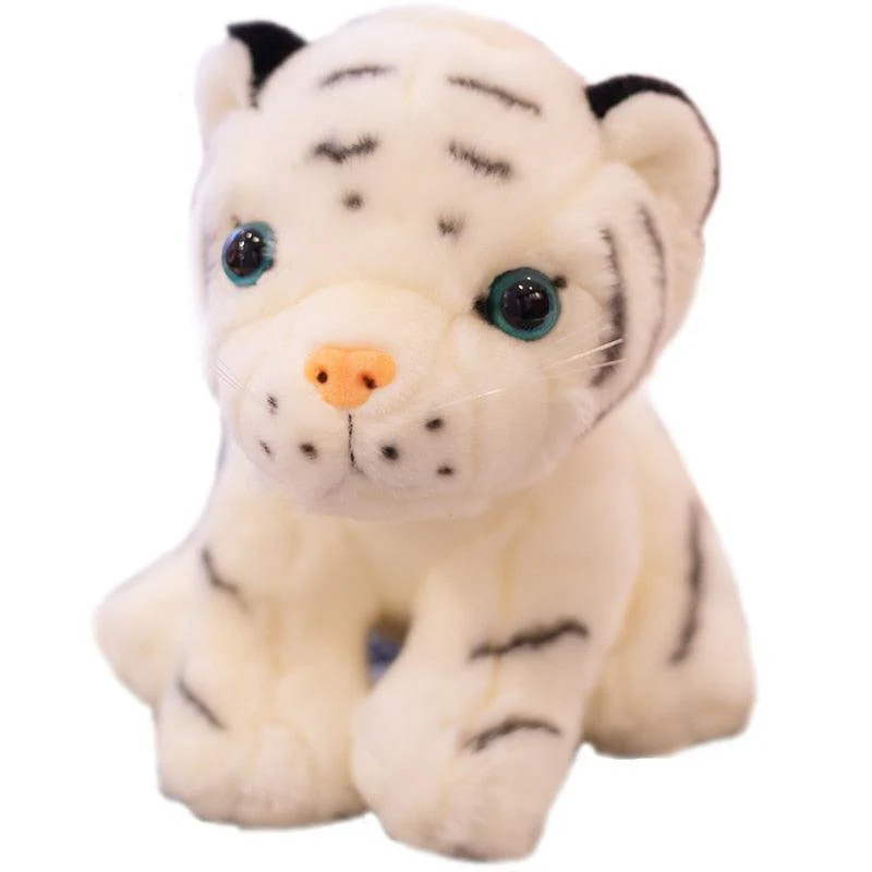 Real Life White Tiger Sitting Doll